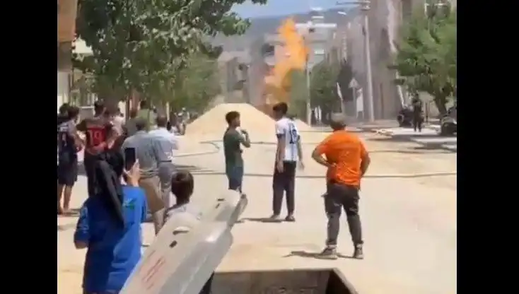 Kilis'te Doğalgaz Borusu Patladı: Vatandaşlar Tedirgin Oldu