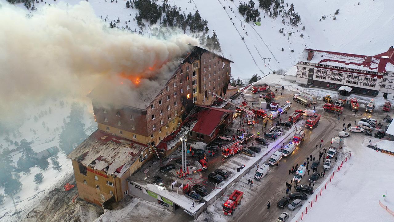 Bolu'da otel yangınında can kaybı 66'ya yükseldi.