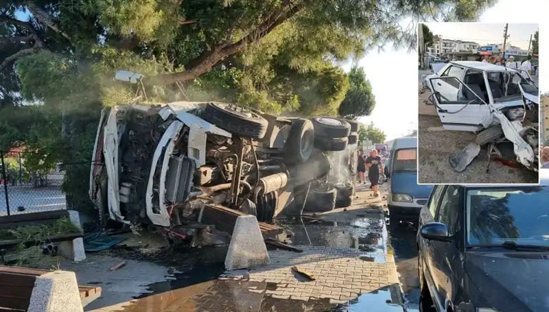 Freni Patlayan Kamyonun Trafik Kazasındaki Dehşet Anı Kameralarda
